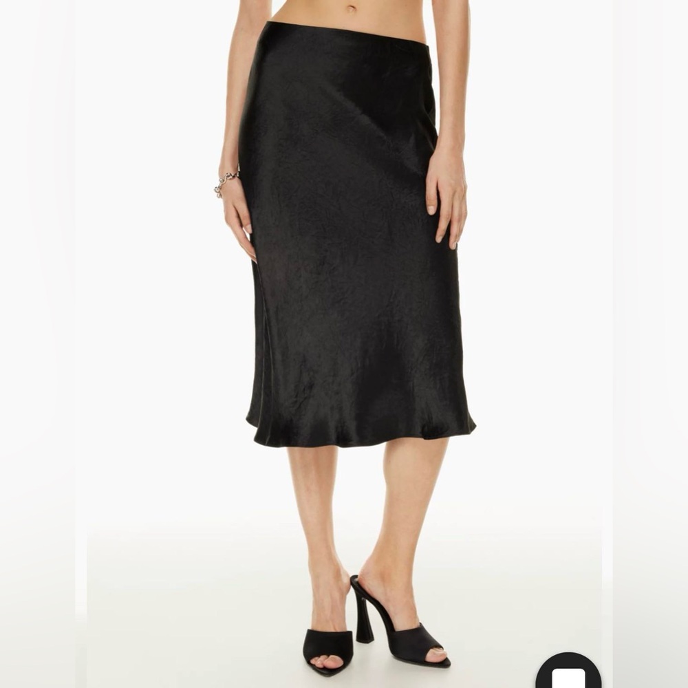 Aritzia Elegant Black A-Line Skirt